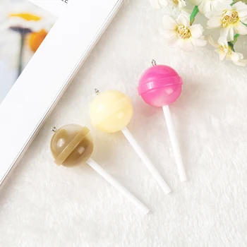 10buc 69.5*26.5 mm Amestecat Lollipop Farmece Rășină Bomboane Accesorii Pentru Breloc Pandantiv Colier Diy Face Accepte personalizare