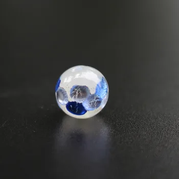 10buc 8mm 10mm Lampwork Margele de Sticla lucrate Manual, culoare albastru deschis și Albastru Închis Folie Margele Stil Japonez pentru a Face bijuterii DIY Accesorii