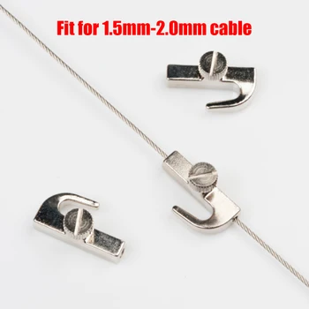 10buc Aliaj de Zinc Imagine Sistem de Agatat Umerase Reglabil Auto-blocare de Fixare Foto Cârlige cu filet pentru 1,5-2mm Cablu