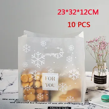 10BUC Ambalaje Bomboane Cookie Pentru Dulciuri Petrecere Goodie Pungă de Plastic Cu Mânere Prezent Tort Bonbonniere Sac de Cadouri de Nunta de Ambalare