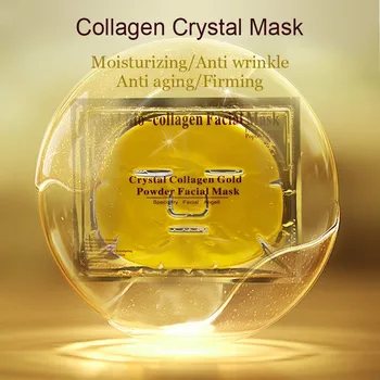 10buc aur de 24K masca faciala anti-aging, pentru Fermitate hidratare organice coreean aur de 24k fata colagen cristal masca faciala de îngrijire a pielii