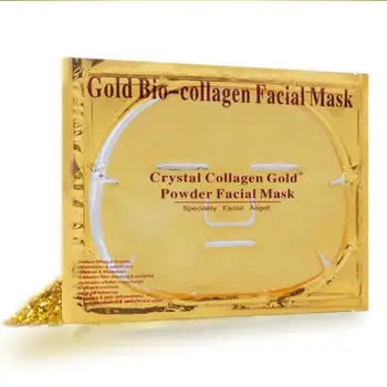 10buc aur de 24K masca faciala anti-aging, pentru Fermitate hidratare organice coreean aur de 24k fata colagen cristal masca faciala de îngrijire a pielii