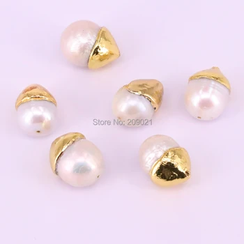 10buc Aur de Culoare Naturale, Margele perla Picătură Conector Margele Spacer Pentru a Face Cercei Bratara colier