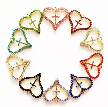 10buc cross inima farmecele pentru femei bijuterii DIY accesorii H19