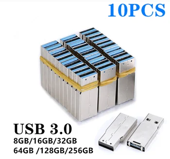 10BUC en-Gros Plug and play USB 3.0 de Mare viteză memorie flash 8G 16GB 32GB 64GB 128G 256G U disc semi-finite chip pendrive DIY