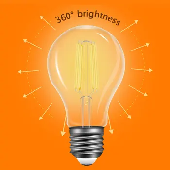 10buc Lampa LED 220V E27 E14 LED-uri de Lumină cu Incandescență Lampa 2W 4W 6W 8W Vintage Edison Bec Lumanare Led-uri de Sticlă Specialitate Decorative de Lumină