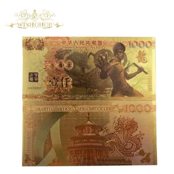 10buc/lot 2021 Noua Culoare de Bancnote Bruce Lee 1.000 de dragon Bancnote De Colecție cadou
