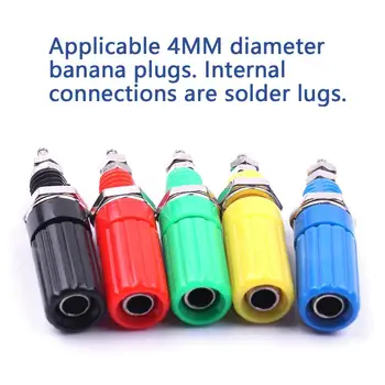 10buc/lot 44mm M3 Fir 4mm Amplificatorul Terminal Binding Post Banana Plug Conector Jack De 5 Culori