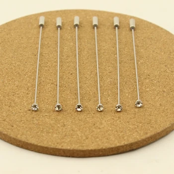 10buc/lot 96 mm Lungime Cap Broșe Ace Cu Dop de Siguranță Pin Cristal Stras Broșă pentru Bijuterii DIY Accesorii de Marcare