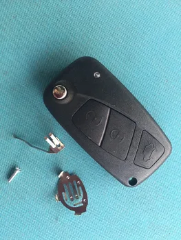 10buc/lot de schimb Noi Flip Shell Pentru Fiat 3 butoane cheie de la distanță cazul gol de acces fără cheie netăiat cheie lama de culoare neagra fara sigla