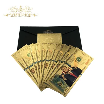 10buc/Lot Nou America in Anul 2020 Trump Bancnote 2020 Bancnote Bancnotelor în Aur 24K Placate cu Bani de Hârtie Pentru Cadouri