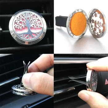 10buc/lot Pomul Vieții Parfum Auto Difuzor Clip Medalion din Otel Inoxidabil de Aerisire Odorizant de Ulei Esențial Difuzor Accesorii Auto