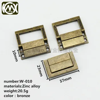 10buc/lot vânt Chineză veche cutie de lemn de blocare cutie de Bijuterii de blocare Scutite poștale Echipat cu șurub W-010 bronz
