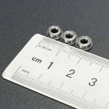 10buc MF63zz 3x6x2.5mm Mini-Rulmenți cu Bile de Metal Dublu Ecranat Flanșă Ball Rulmenți