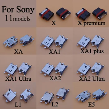 10buc Micro USB Pentru Sony Xperia L1 L2 E5 X Premium XA XA1 XA2 Ultra Plus de Putere de Încărcare Port Conector de Alimentare Priza de Plug