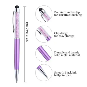10buc/mulțime de Cristal Styplus Pen Diamant Papetărie Pixuri Pix 2 In 1 Crystal Ecran Touch Pen pentru Ecran Capacitiv