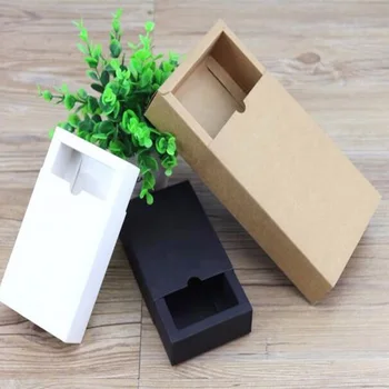 10buc Negru kraft cadou de ambalare cutie de carton negru ambalare cutie de cadou alb sertar de hârtie caseta de favoarea nunta delicate sertar cutie