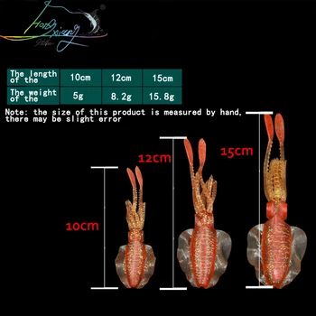 10BUC Pescuit Moale Atrage 15.8 g 150mm Luminos/UV Calmar Jig Pescuit Lures Caracatiță, Calamar Pentru Pescuit în Marea Wobbler Momeala
