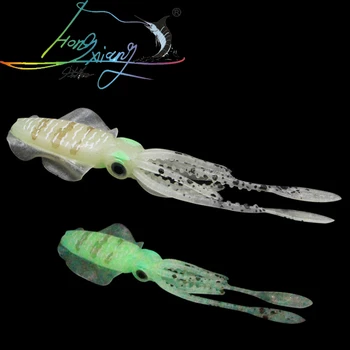 10BUC Pescuit Moale Atrage 15.8 g 150mm Luminos/UV Calmar Jig Pescuit Lures Caracatiță, Calamar Pentru Pescuit în Marea Wobbler Momeala