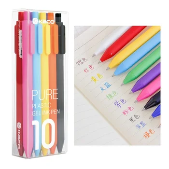 10buc Pure color soft touch gel stilou cu cerneală pentru scris semnătură 0,5 mm pixuri cadou de Papetărie de Birou rechizite A6075