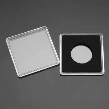 10BUC Pătrat de Plastic Monedă Titularul Capsule Recipient Monedă Transparent Gaine Mici, Rotunde, de Colectare de Monede Cutii de Afișare 24mm-40mm