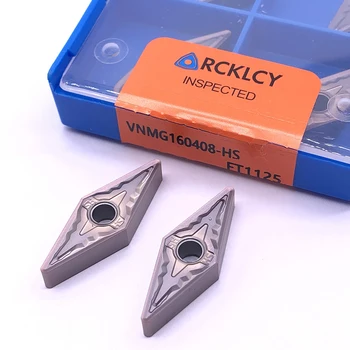 10buc RCKLCY VNMG160408 HS FT1125 de Tăiere din Oțel Inoxidabil de Prelucrare CNC de Cotitură Carbură de Tungsten Insertii Strung CNC Parte