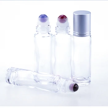 10buc Recipient de Sticlă Tuburi Rola de Sticlă Sticle de Ulei Esențial 10ml de Piatră prețioasă Cristal Ulei Rola de Tub de Stocare pentru Aromoterapie