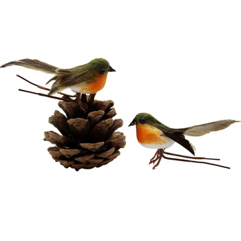 10buc Robin Pasăre Decorare Pom de Crăciun Artizanat Foarte Drăguț Artificiale, Pene de Pasăre, Copac Xmas Decor Ambarcațiuni Acasă Porumbei de Ornament