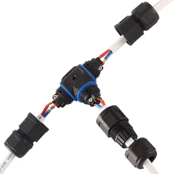 10buc T-Tip Conector Impermeabil 2 pin IP68 250V&16a 8-12mm cabluri Electrice Cablu Sigilat Ignifug Cutii de Joncțiune Solare de Gradina