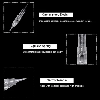 10buc Tatuaj de Sprâncene Ac 1RL Cartuș Ace EO Pre-sterile Cartuș pentru Machiaj Permanent Microblading Mașină Pen 0,3 mm