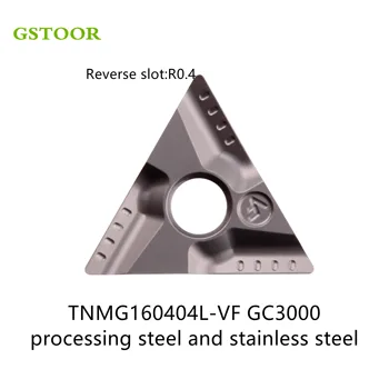 10BUC TNMG160404R VF GC3000 TNMG160404L VF GC3000 Strung Cutter Insertii Cermet Instrumente de Cotitură Pentru Oțel și Oțel Inoxidabil