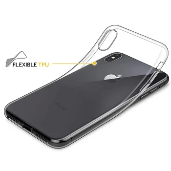 10buc Ultra-subțire Clar TPU Caz de Telefon Pentru iPhone 12 11 Pro Max XS XR MAX X 8 7 6S Plus Silicon Moale rezistent la Socuri Capacul de Pe i12 SE2