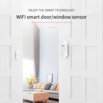 10BUC Ușă Fereastră Senzor Inteligent WiFi Acasă Ușa Deschide/Închide Alarma Detector Compatibil Alexa Google Acasa IFTTT Tuya / Smart Life APP