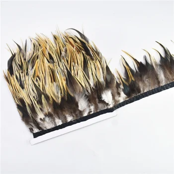 10Meter/Lot Fazanul de Pene Tăiați Panglica Latime/10-15CM Cocoș Pene pentru Meserii Panglică Pene pentru a Face Bijuterii DIY plumas