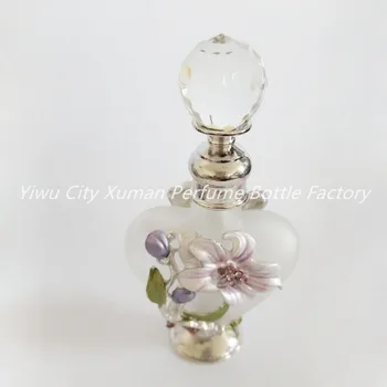 10ml Metal orhidee Floare de Sticlă Container Gol Reîncărcabile Portabila Cristal Cadou Attar Ulei de Parfum Sticla Decor Acasă#70002