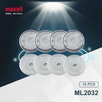 10pc Maxell Original ML2032 3V baterie Reîncărcabilă litiu celule buton baterii buton (ML2032)