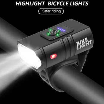 10W 800LM 2 T6 LED Biciclete Lumina 6 Moduri USB Reîncărcabilă Putere de Afișare MTB Drum de Munte cu Bicicleta Față Lampă de Echipamente de Ciclism