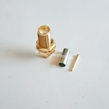 10X RP-SMA female RPSMA Jack nut peretele de sertizare RG174, RG316 LMR100 RF conector de Cablu
