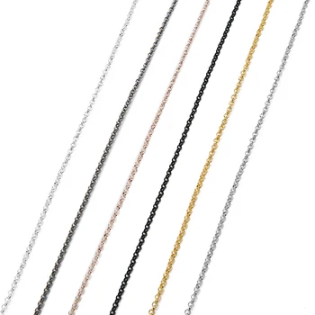 10Yards/Rola 2/3mm Fier Oana Link-ul Lanț Colier de Aur de Culoare Negru Metal Colier Bratari Vrac Lanț de Bijuterii DIY Face Provizii