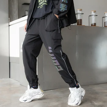11 BYBB E ÎNTUNERIC 2020 Tactice Pantaloni de Marfă Om Reflectorizante Harajuku Joggeri Bărbați Pantaloni Streetwear Hip Hop Funcția de Pantaloni Techwear