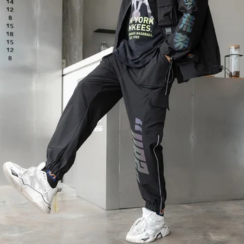 11 BYBB E ÎNTUNERIC 2020 Tactice Pantaloni de Marfă Om Reflectorizante Harajuku Joggeri Bărbați Pantaloni Streetwear Hip Hop Funcția de Pantaloni Techwear