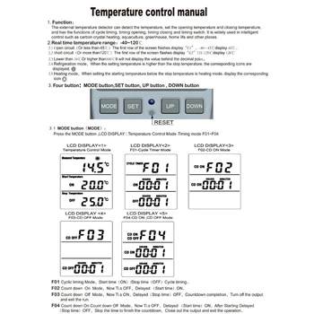 110-230V Multi-Funcția de Termostat Digital Controler de Temperatura Priza Cu Temporizator Senzor Sonda Încălzire Răcire