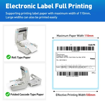 110mm etichete de coduri de bare bluetooth Imprimantă Termică Autocolant de transport termică imprimantă de etichete pentru Amazon Ebay Logistic