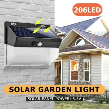 118/206LED Solar Senzor de Mișcare Lumina de Perete Impermeabil în aer liber Garden Street Lampă de Economisire a Energiei Solare, Lumina, Iluminat Exterior