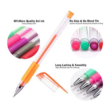 12-120 culori Pix cu Gel Set Bullet Gel Ink Pen de Adult Cărți de Colorat Glonț jurnalul Pen Fineliner Desen Schiță Markeri