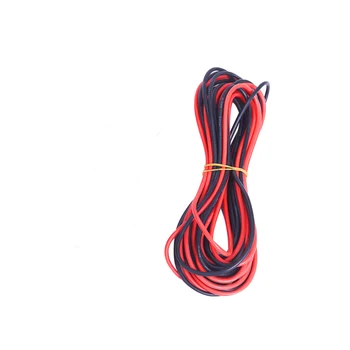 12/14/16/18/20/24AWG Silicon Fir de 10 Metri (5M rosu si 5M culoare neagră) Rezistent la Temperaturi Ridicate Electric Cabluri din Sârmă