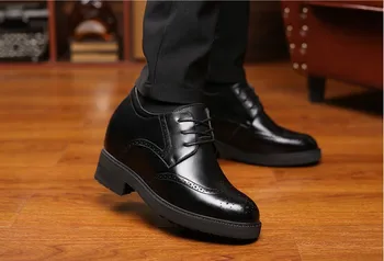 12 CM Extra High Lift Pantofi Barbati Piele Split Înălțime Creșterea Business Casual Pantofi Ascunse Pană Călcâi de sex Masculin Pantofi de Nunta
