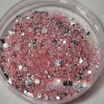 12 Culori/ 50G Oglindă Efect de Sclipici pe gheață shimmer Glitter Nail Art Alb Diamant Oglindă Sclipici 50 de grame de Argint Strălucește