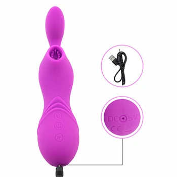 12 Moduri de Clitoris Fraier Vibrator sex Oral Limba Lins Vibratoare Biberon Stimulator Oral Pizde Masaj Jucarii Sexuale pentru Femei pentru Sex-Shop