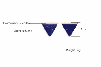 12 perechi /multe accesorii de moda vintage din metal geometrice piatră sintetică triunghi cercei pentru femei
